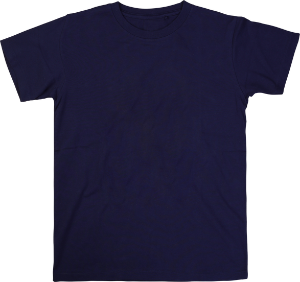 Front View of Navy Blue T-shirt Cutout